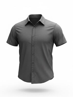 The North Face Men's Short-Sleeve Button-Down Shirt - Charcoal Gray